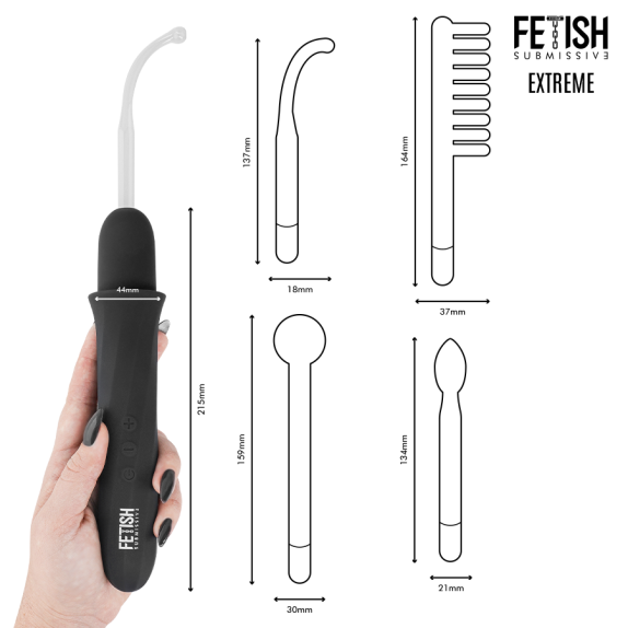copy of D-244817 (Rif.)  8435565959821 (EAN-13) FETISH SUBMISSIVE - HIGH FREQUENCY ELECTROSTIMULATION WAND