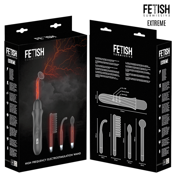 copy of D-244817 (Rif.)  8435565959821 (EAN-13) FETISH SUBMISSIVE - HIGH FREQUENCY ELECTROSTIMULATION WAND