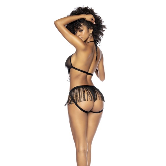 copy of COMPLETO INTIMO SEXY DONNA CON FRANGE SENSUALI E MUTANDINA APERTA
