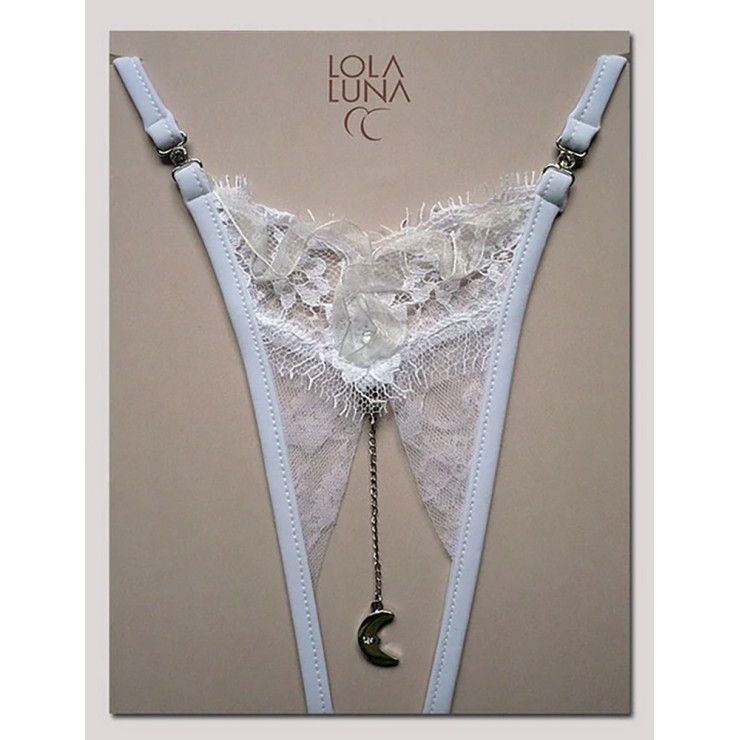 PERIZOMA SEXY DA DONNA APERTO BIANCO CON GIOIELLO LUNA... 2