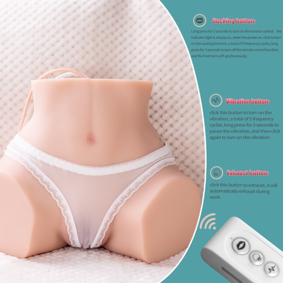 LORNA BACINO REALISTICO CON SUZIONE E VIBRAZIONE WIRELESS 2 FORI