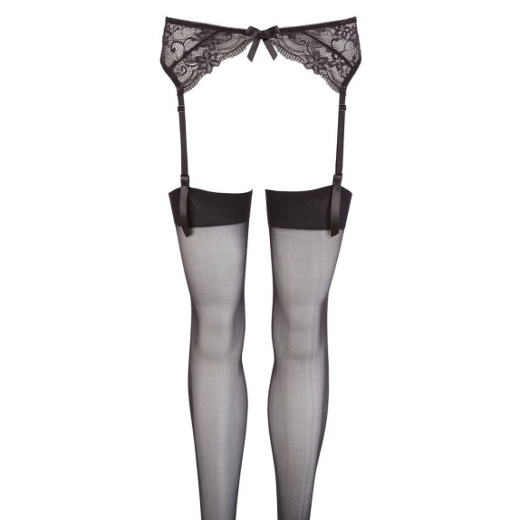 SET REGGICALZE IN PIZZO FLOREALE CON CALZE VELATE INCLUSE