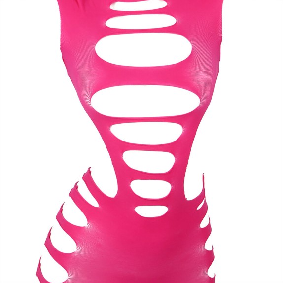copy of MINI ABITO SEXY PER DONNA ROSA CON INTAGLI A MANICA LUNGA