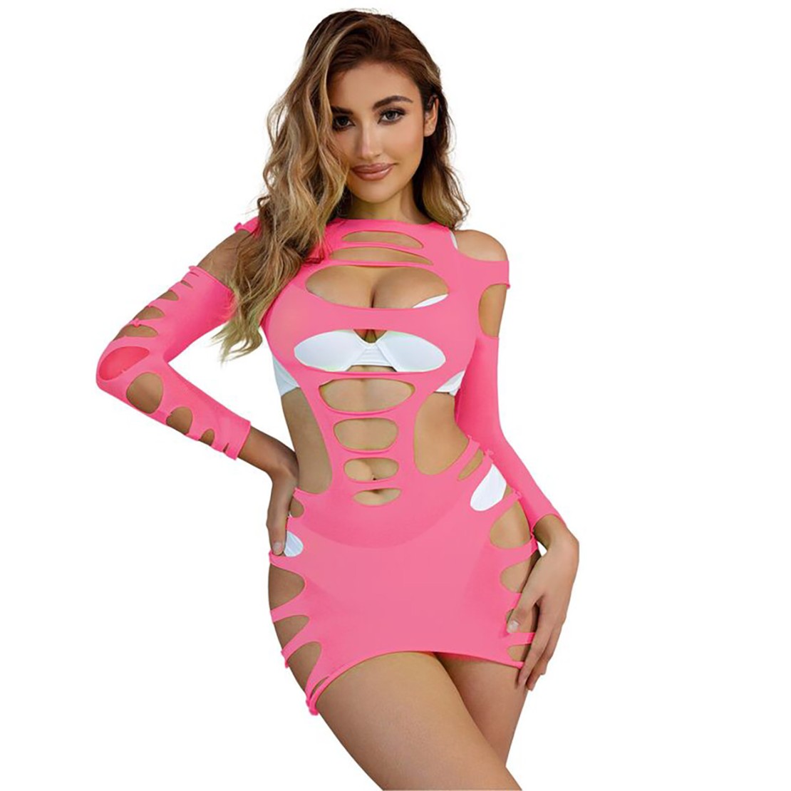 copy of MINI ABITO SEXY PER DONNA ROSA CON...