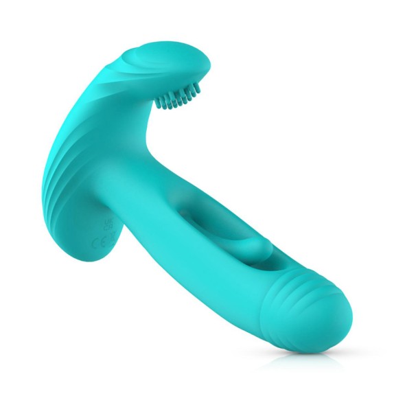 VIBRATORE DOPPIO PER IL PUNTO G CON LINGUA INTERNA E PER CLITORIDE GINA