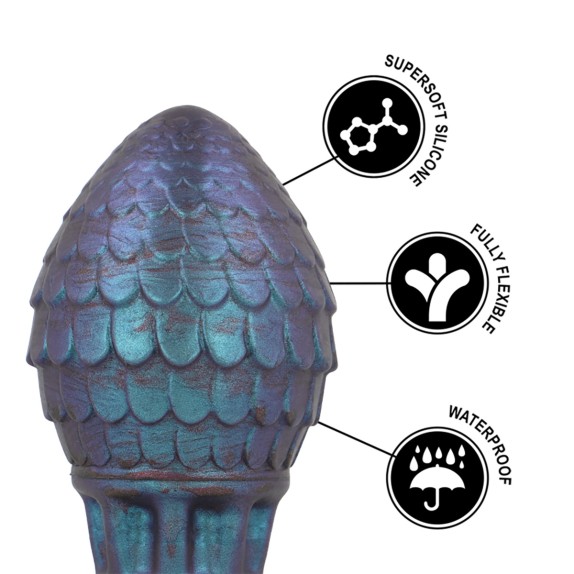 TAPPO ANALE MONSTAR IN SILICONE A FORMA DI UOVO DI DRAGO VRAKOS