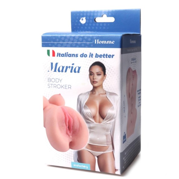 MASTURBATORE A FORMA DI BUSTO REALISTICO FORMATO COMPATTO MARIA BODY STROKER