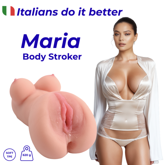 MASTURBATORE A FORMA DI BUSTO REALISTICO FORMATO COMPATTO MARIA BODY STROKER