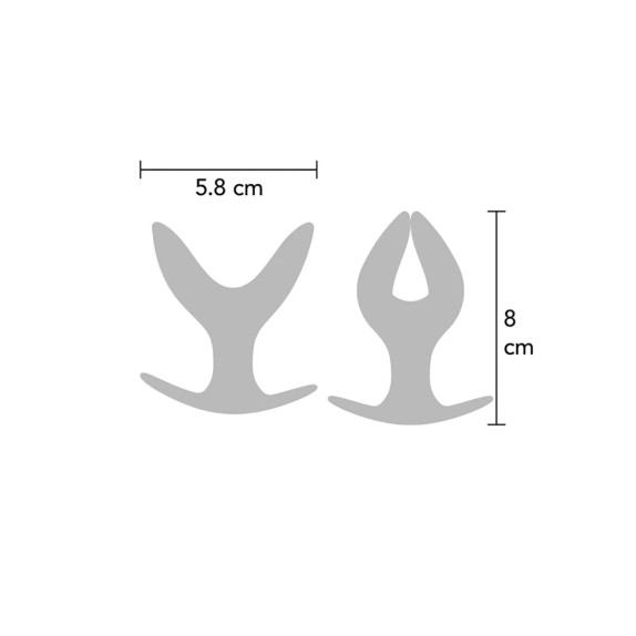 PLUG ANALE IN SILICONE CON FORMA AD ANCORA VARIE MISURE