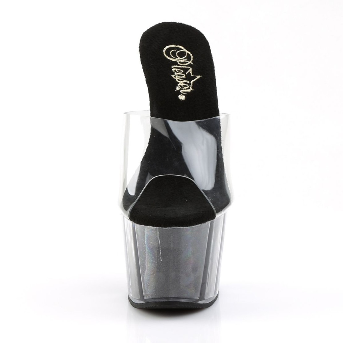 SANDALI SEXY CON PLATEAU NER CON GLITTER E...