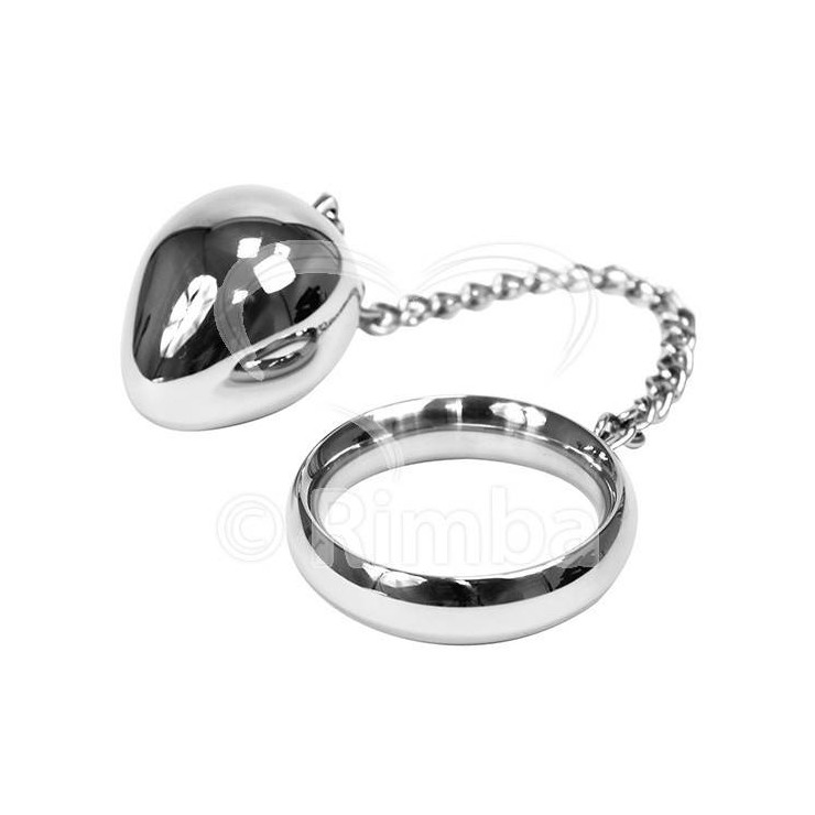 ANELLO CON UOVO ANALE PER UOMO IN METALLO     