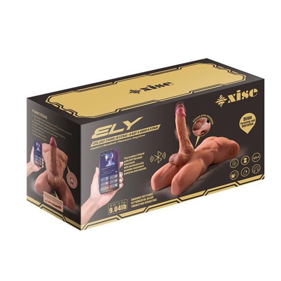 ELY TORSO DI UOMO CON PENE STACCABILE MOVIMENTO SU E GIÙ CON APP