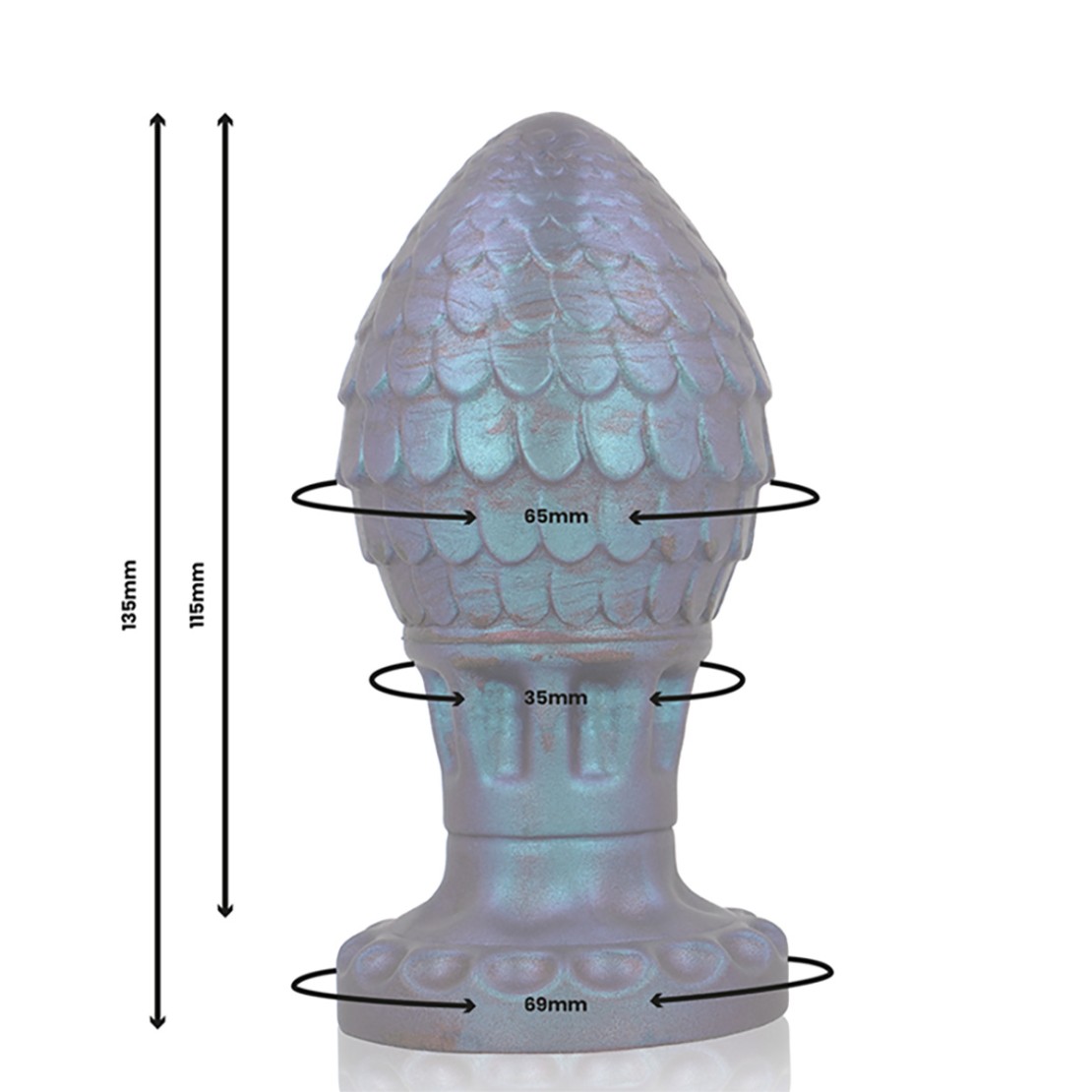 TAPPO ANALE MONSTAR IN SILICONE A FORMA DI UOVO...