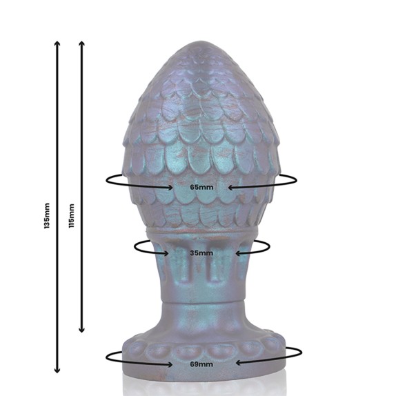 TAPPO ANALE MONSTAR IN SILICONE A FORMA DI UOVO DI DRAGO VRAKOS