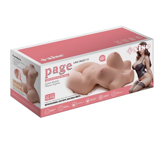 PAGE TORSO BAMBOLA REALISTICA SEXY CON ANO E VAGINA PENETRABILI XISE