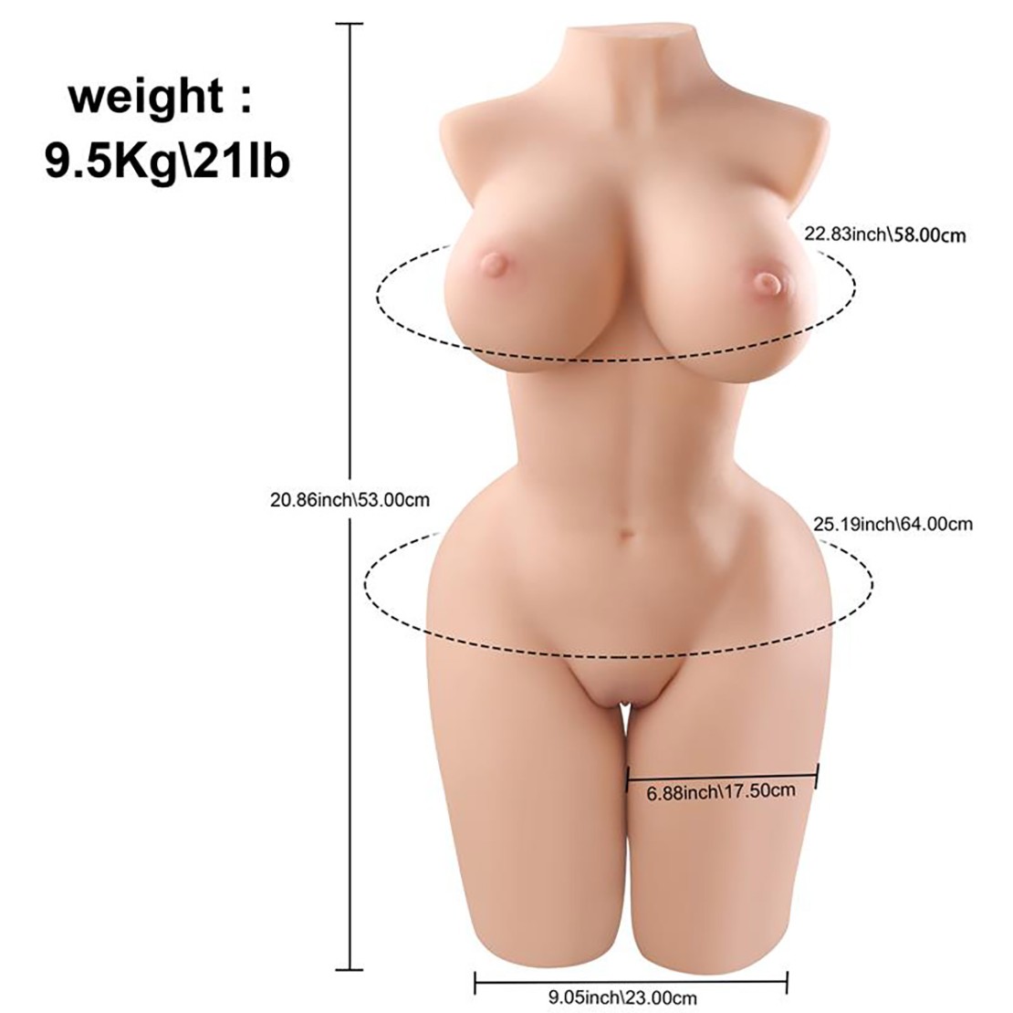 PAGE TORSO BAMBOLA REALISTICA SEXY CON ANO E...