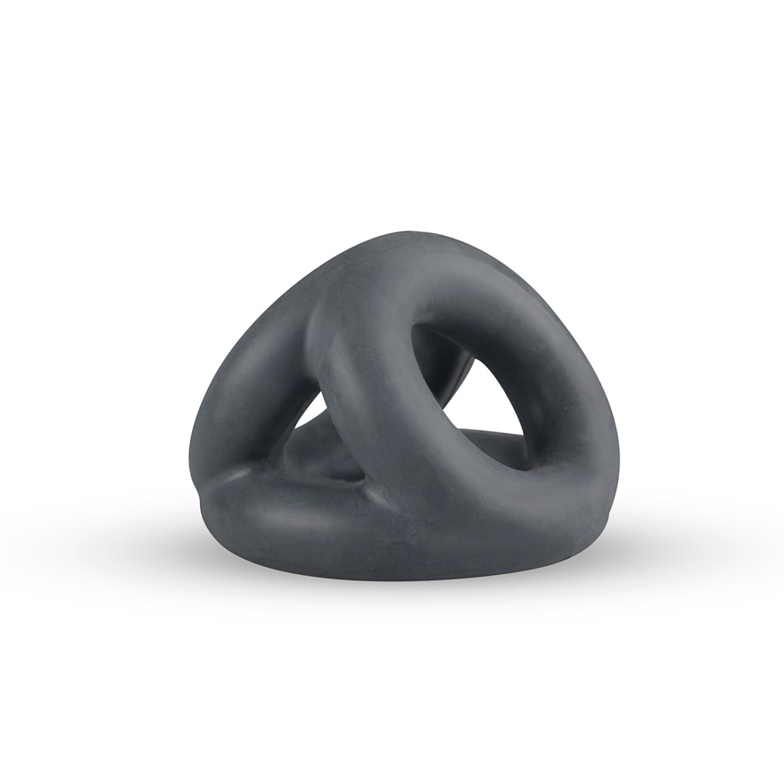 ANELLO TRIPLO IN SILICONE NERO MORBIDO PER...