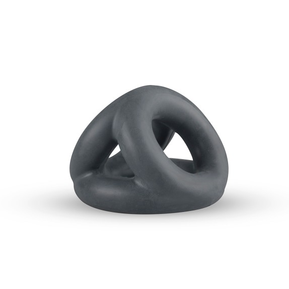 ANELLO TRIPLO IN SILICONE NERO MORBIDO PER MIGLIORI EREZIONI