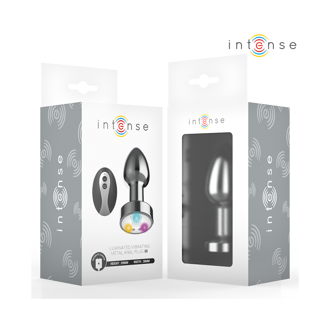 PLUG ANALE VIBRANTE IN METALLO CON LUCI LED E...