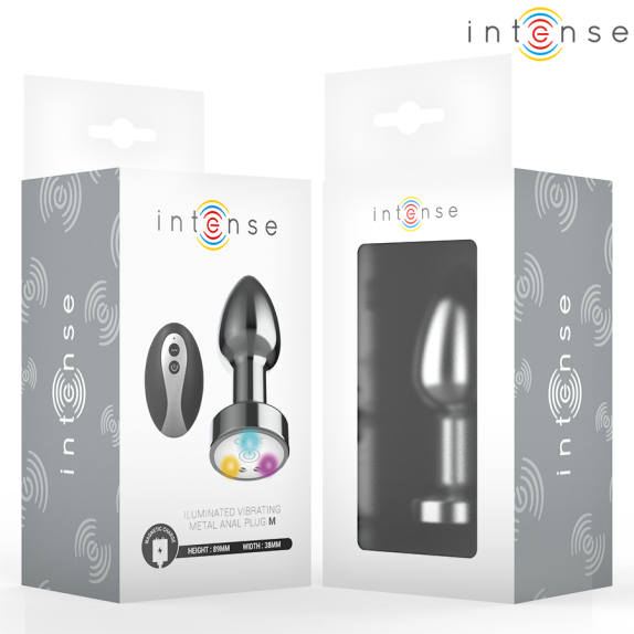 PLUG ANALE VIBRANTE IN METALLO CON LUCI LED E TELECOMANDO WIRELESS VARIE DIMENSIONI