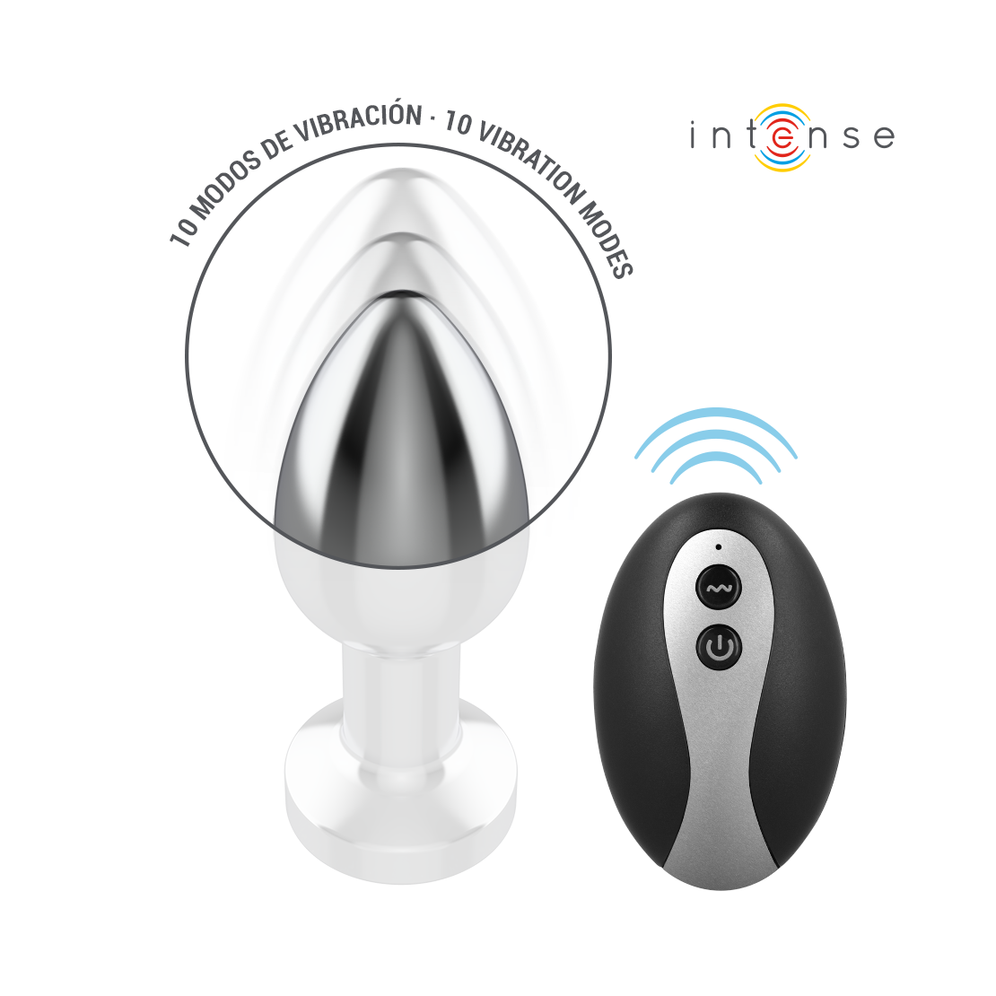 PLUG ANALE VIBRANTE IN METALLO CON LUCI LED E...