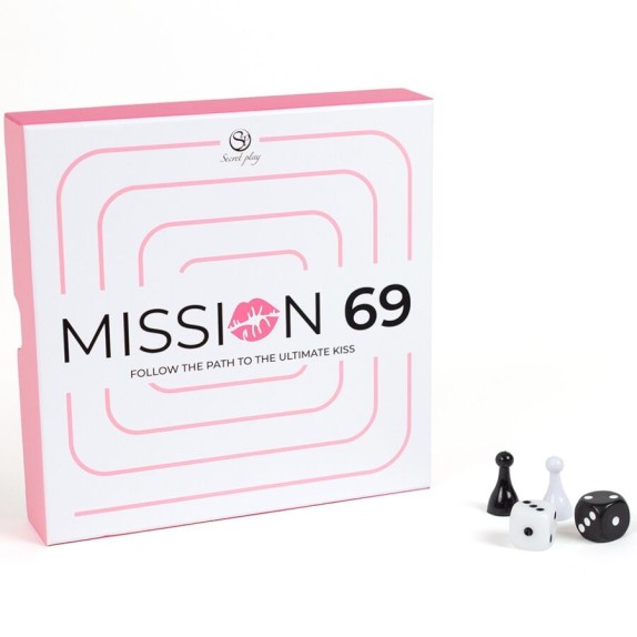 GIOCO EROTICO DA TAVOLO PER COPPIE CON DADI, PEDINE E SFIDE PICCANTI MISSION 69
