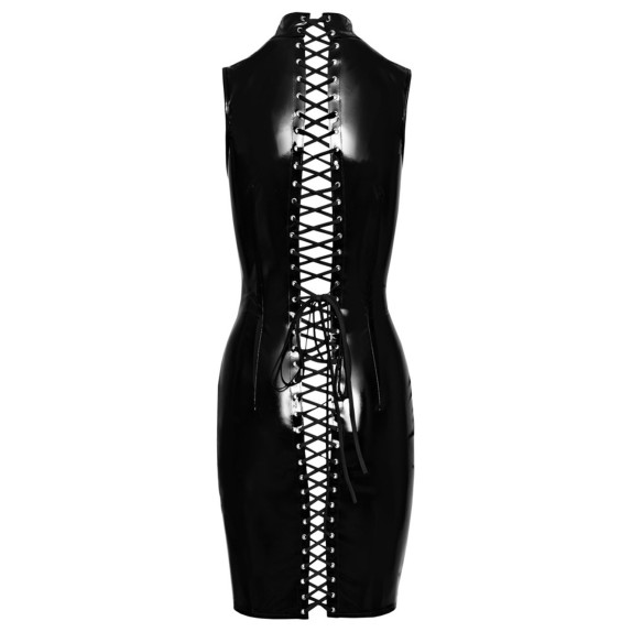 VESTITO NERO SEXY PER DONNA IN VINILE BLACK LEVEL