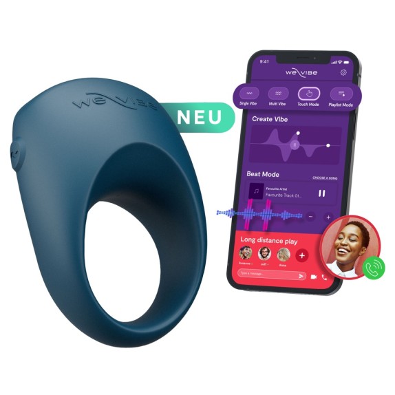 ANELLO PER IL PENE VIBRANTE PER MIGLIORI EREZIONI CON APP A DISTANZA WE VIBE PIVOT 2
