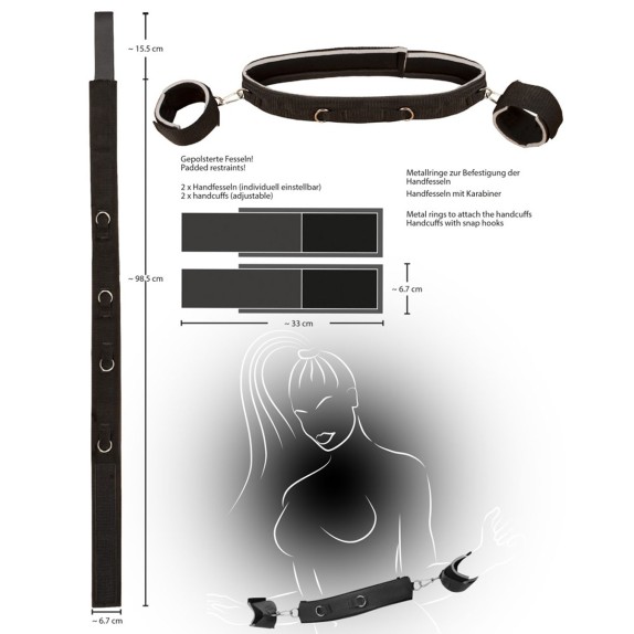 copy of COSTRITTIVO SEXY CON CINTURA IN VITA E MANETTE WAIST RESTRAINT
