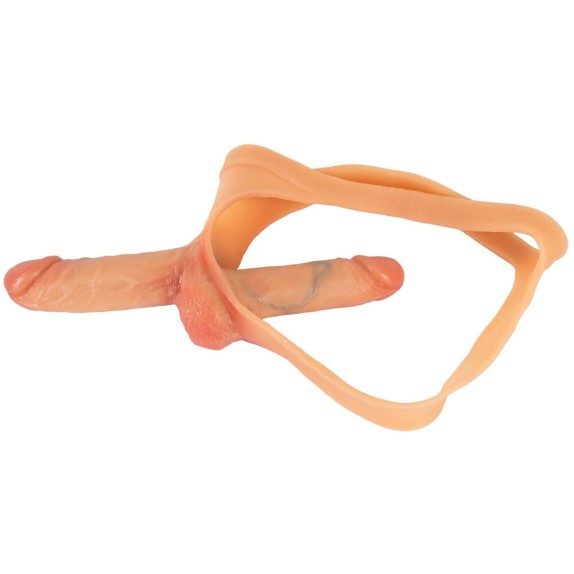 MUTADINA STRAP-ON DOPPIO REALISTICO CON FALLO INTERNO