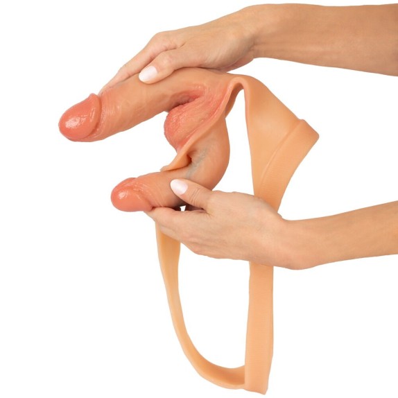 MUTADINA STRAP-ON DOPPIO REALISTICO CON FALLO INTERNO