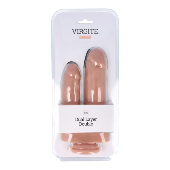 FALLO DOPPIO REALISTICO IN SILICONE A DOPPIO STRATO SEX TOY R30 VIRGITE