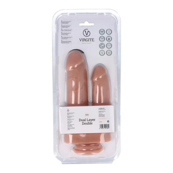 FALLO DOPPIO REALISTICO IN SILICONE A DOPPIO STRATO SEX TOY R30 VIRGITE