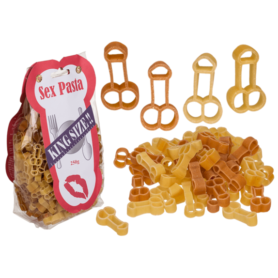 PASTA SEXY DI SEMOLA DI GRANO DURO BICOLORE A FORMA DI PENE