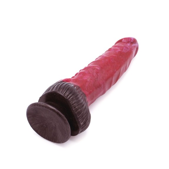 DILDO MONSTAR ROSSO E NERO CON PALLINI STIMOLANTI IN SILICONE KIOTOS