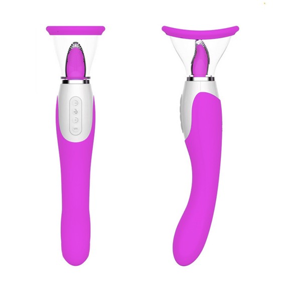 DREAM PLEASURE DELUXE 2+ SEX TOY 2IN1 CON VIBRAZIONE LINGUA E COPPETTA