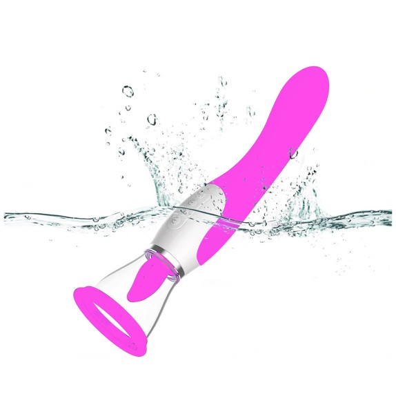 DREAM PLEASURE DELUXE 2+ SEX TOY 2IN1 CON VIBRAZIONE LINGUA E COPPETTA