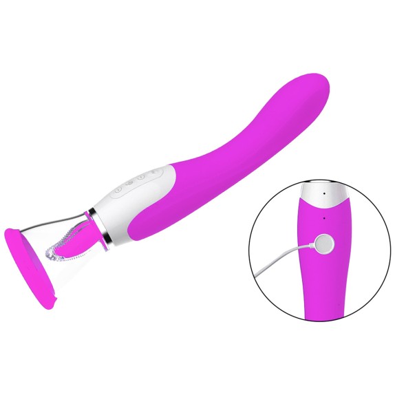 DREAM PLEASURE DELUXE 2+ SEX TOY 2IN1 CON VIBRAZIONE LINGUA E COPPETTA