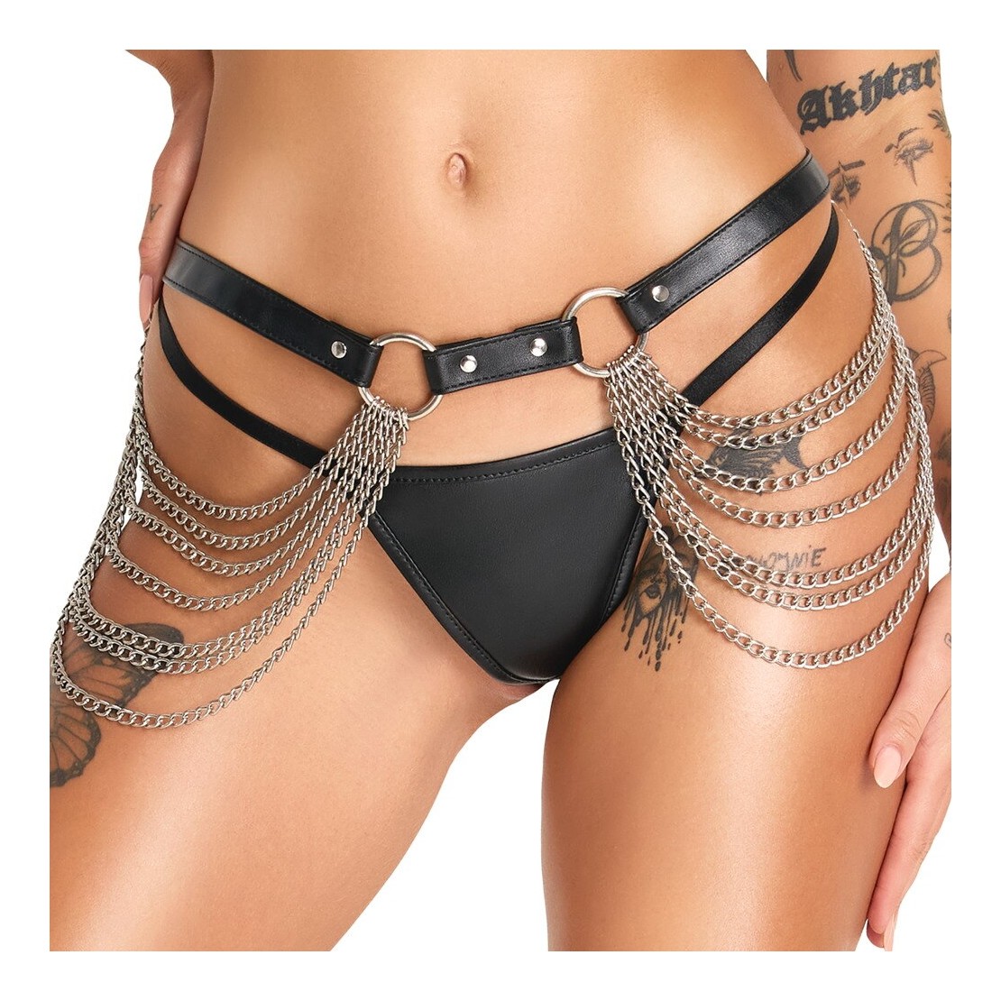 SET 3 PEZZI HARNESS SEXY REGOLABILE IN ECOPELLE...