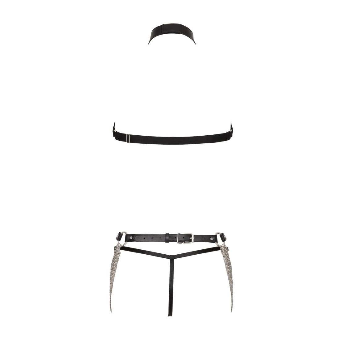 SET 3 PEZZI HARNESS SEXY REGOLABILE IN ECOPELLE...