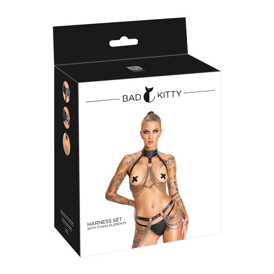 SET 3 PEZZI HARNESS SEXY REGOLABILE IN ECOPELLE...
