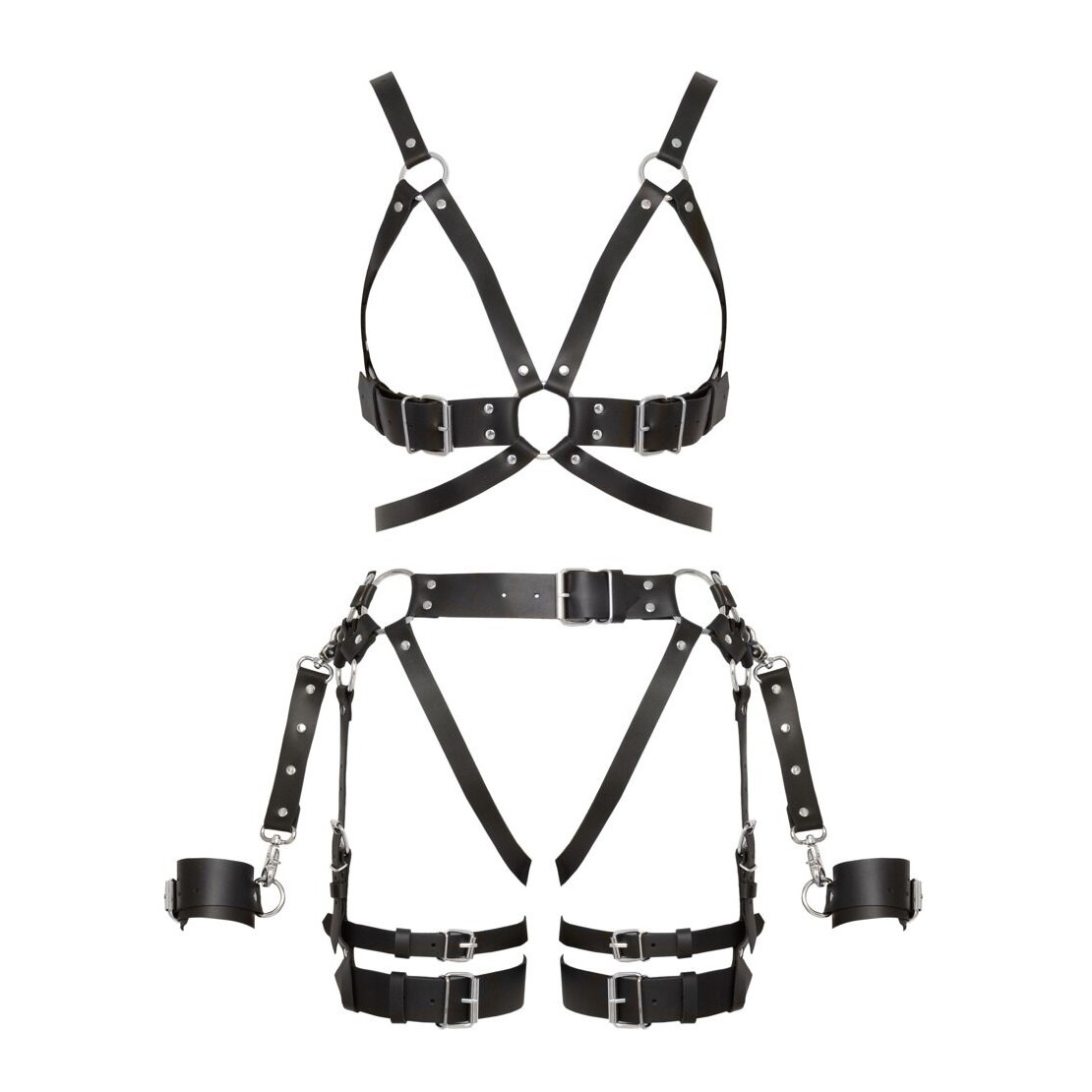 HARNESS SEXY PER DONNA IN PELLE VERA CON...