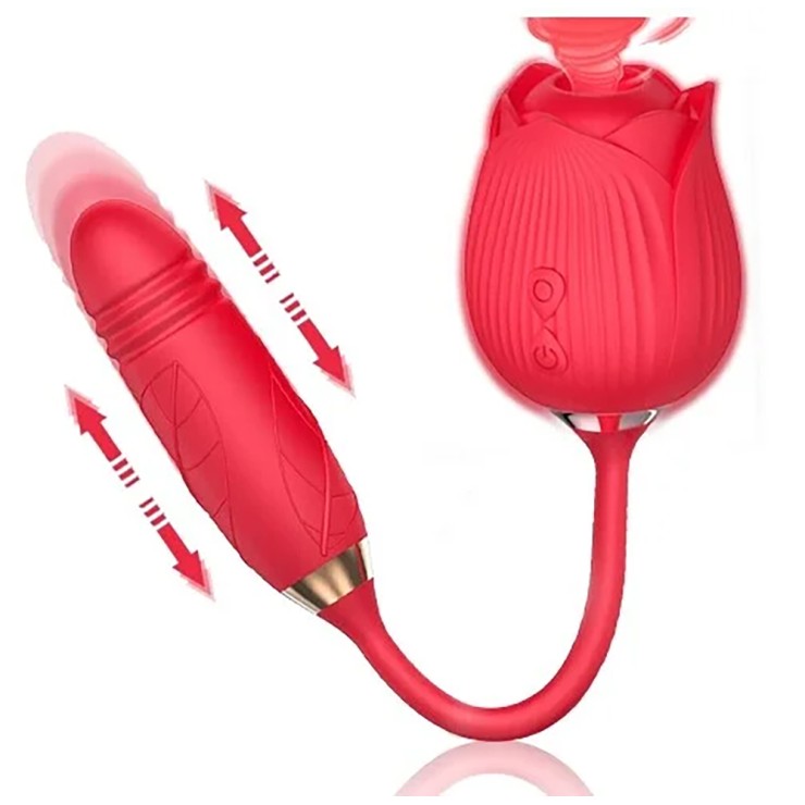 SEX TOY 2IN1 CON ROSA SUCCHIA CLITORIDE E VIBRATORE...