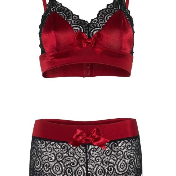 COMPLETO INTIMO SEXY PER DONNA IN MORBIDO PIZZO