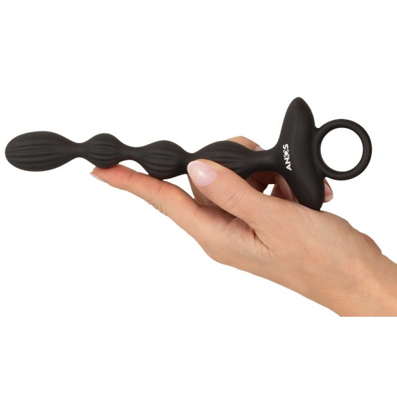 PALLINE ANALI VIBRANTI ULTRA FLESSIBILI CON BASE CON ANELLO ANOS