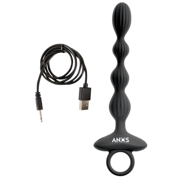 PALLINE ANALI VIBRANTI ULTRA FLESSIBILI CON BASE CON ANELLO ANOS