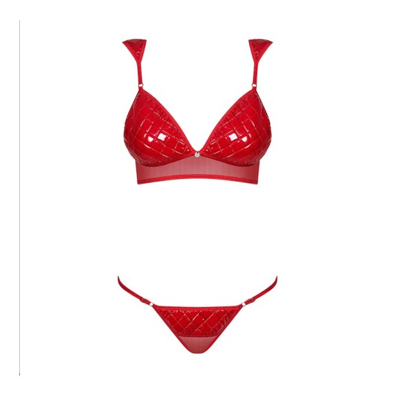 COMPLETO INTIMO SEXY PER DONNA A QUADRETTI BOMBATI HUNTERIA OBSESSIVE