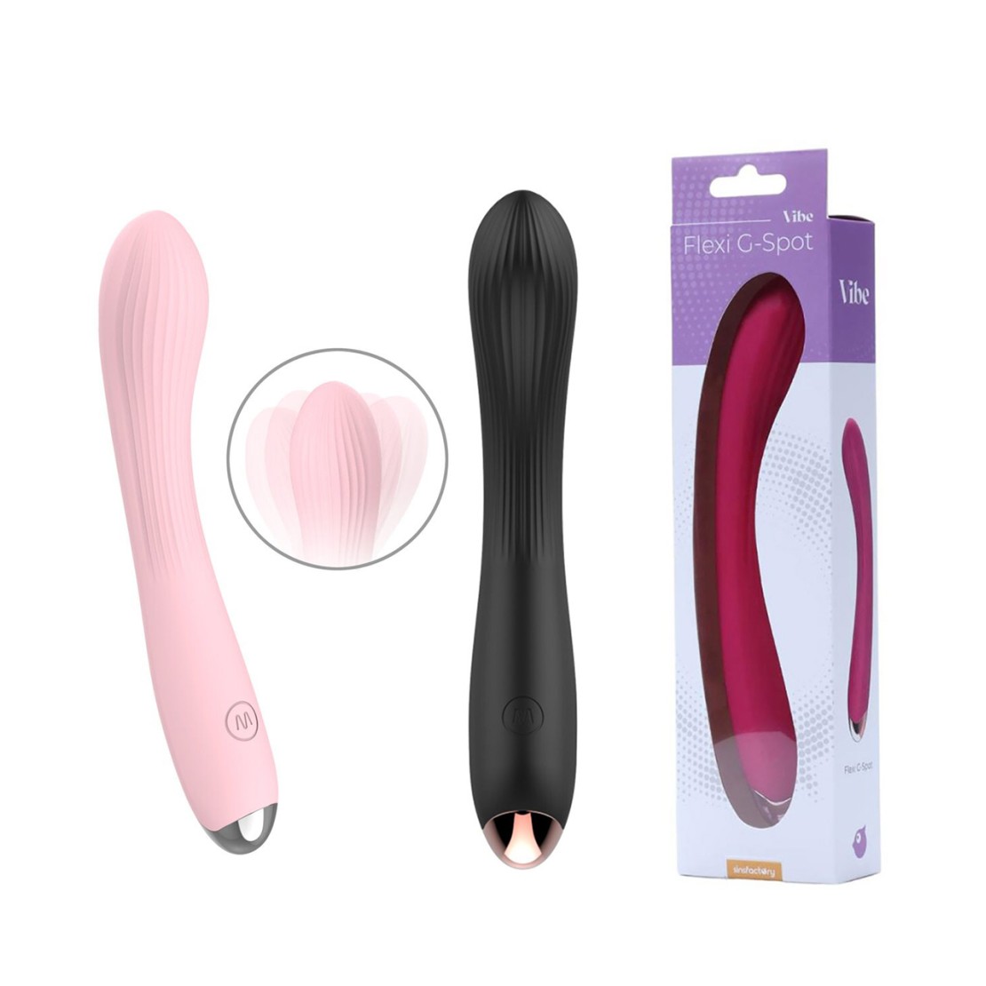 VIBRATORE VAGINALE PER PUNTO G RICARICABILE...
