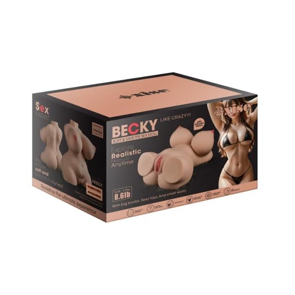 TORSO FEMMINILE BECKY CON SENO GROSSO E VAGINA E ANO PENETRABILI