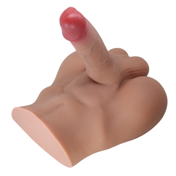 MASTURBATORE REALISTICO MEZZO BUSTO DI UOMO CON PENE FLESSIBILE E ANO PENETRABILE RHYNE